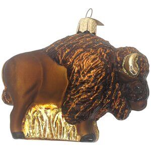 Old World Christmas Buffalo Glass Ornament Holiday Majestic Powerful Beast